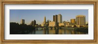 Framed High angle view of buildings at the waterfront, Columbus, Ohio, USA