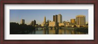 Framed High angle view of buildings at the waterfront, Columbus, Ohio, USA