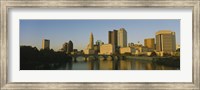 Framed High angle view of buildings at the waterfront, Columbus, Ohio, USA