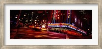 Framed Low angle view of buildings at night, Radio City Music Hall, Rockefeller Center, Manhattan, New York City, New York State, USA