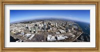 Framed Aerial view of a city, San Diego, California, USA
