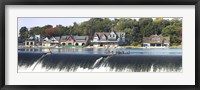 Framed Boathouse Row at the waterfront, Schuylkill River, Philadelphia, Pennsylvania