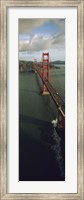 Framed Aerial view of a bridge, Golden Gate Bridge, San Francisco, California, USA