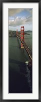 Framed Aerial view of a bridge, Golden Gate Bridge, San Francisco, California, USA