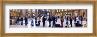 Framed People waiting in a railroad station, 30th Street Station, Schuylkill River, Philadelphia, Pennsylvania, USA