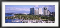 Framed Boats in Ala Wai, Honolulu, Hawaii