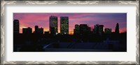 Framed Silhouette of buildings in a city, Century City, Los Angeles, California