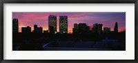 Framed Silhouette of buildings in a city, Century City, Los Angeles, California