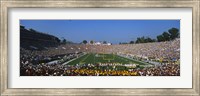 Framed High angle view of a football stadium full of spectators, The Rose Bowl, Pasadena, City of Los Angeles, California, USA