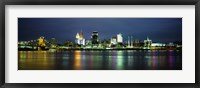 Framed Ohio River Skyline at Night