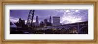 Framed Cleveland, Ohio Bridge and River