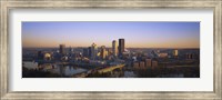 Framed Pittsburgh Buildings at Dawn