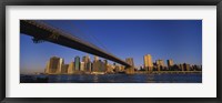 Framed Brooklyn Bridge, East River, Manhattan, New York City, New York State