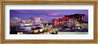 Framed High angle view of buildings in a city, Rodeo Drive, Beverly Hills, California, USA