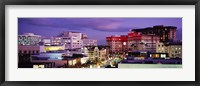 Framed High angle view of buildings in a city, Rodeo Drive, Beverly Hills, California, USA