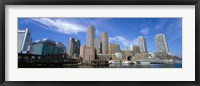 Framed Skyscrapers at the waterfront, Boston, Massachusetts