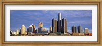 Framed Skyscrapers at the waterfront, Detroit, Michigan