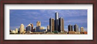 Framed Skyscrapers at the waterfront, Detroit, Michigan