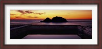 Framed Silhouette of islands in the ocean, Sutro Baths, San Francisco, California, USA