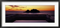 Framed Silhouette of islands in the ocean, Sutro Baths, San Francisco, California, USA