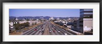 Framed High angle view of cars on the road, 405 Freeway, City of Los Angeles, California, USA