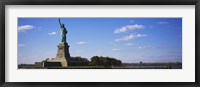 Framed Statue viewed through a ferry, Statue of Liberty, Liberty State Park, Liberty Island, New York City, New York State, USA