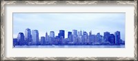 Framed New York Skyline in Blue