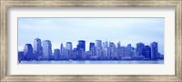 Framed New York Skyline in Blue