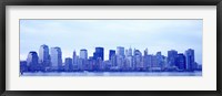Framed New York Skyline in Blue