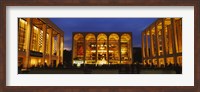 Framed Entertainment building lit up at night, Lincoln Center, Manhattan, New York City, New York State, USA