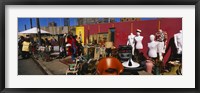 Framed Group of people in a flea market, Hell's Kitchen, Manhattan, New York City, New York State, USA