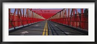 Framed Arrow signs on a bridge, Williamsburg Bridge, New York City, New York State, USA