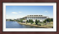 Framed Buildings along a river, Potomac River, John F. Kennedy Center for the Performing Arts, Washington DC, USA