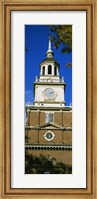 Framed Low angle view of a clock tower, Independence Hall, Philadelphia, Pennsylvania, USA