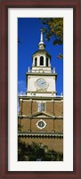 Framed Low angle view of a clock tower, Independence Hall, Philadelphia, Pennsylvania, USA
