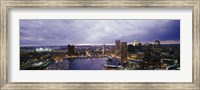 Framed Baltimore with Cloudy Sky at Dusk