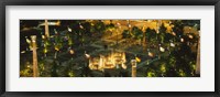 Framed High angle view of fountains in a park lit up at night, Centennial Olympic Park, Atlanta, Georgia, USA