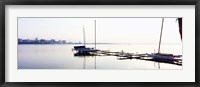 Framed Boats at a harbor, Lake Monona, Madison, Dane County, Wisconsin, USA