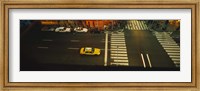 Framed High angle view of cars at a zebra crossing, Times Square, Manhattan, New York City, New York State, USA
