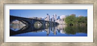 Framed Arch bridge across a river, Minneapolis, Hennepin County, Minnesota, USA