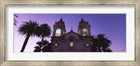 Framed Low angle view of a cathedral at night, Portuguese Cathedral, San Jose, Silicon Valley, Santa Clara County, California, USA