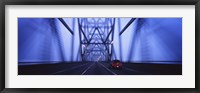 Framed Bay Bridge at Night, San Francisco, California