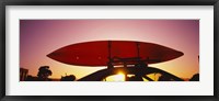 Framed Close-up of a kayak on a car roof at sunset, San Francisco, California