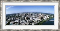 Framed Aerial view of a city, Austin,Texas