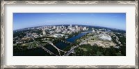 Framed Bird's Eye view of Austin,Texas