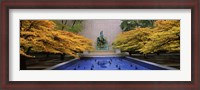 Framed Fountain in a garden, Fountain Of The Great Lakes, Art Institute Of Chicago, Chicago, Cook County, Illinois, USA