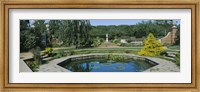 Framed Garden pond, English Walled Garden, Chicago Botanic Garden, Glencoe, Cook County Forest Preserves, Cook County, Illinois, USA