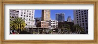 Framed Low angle view of buildings at a town square, Union Square, San Francisco, California, USA