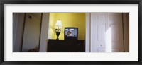 Framed Television and lamp in a hotel room, Las Vegas, Nevada