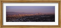 Framed Aerial view of Hollywood and San Gabriel Mountains